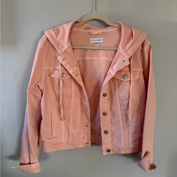 LOFT Jackets & Blazers - Women's Peachy Pink Denim Jacket